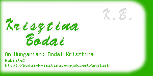 krisztina bodai business card